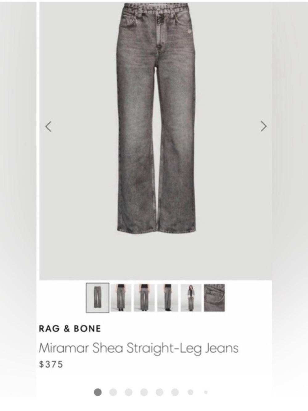 rag & bone Miramar shea relaxed straight full length
